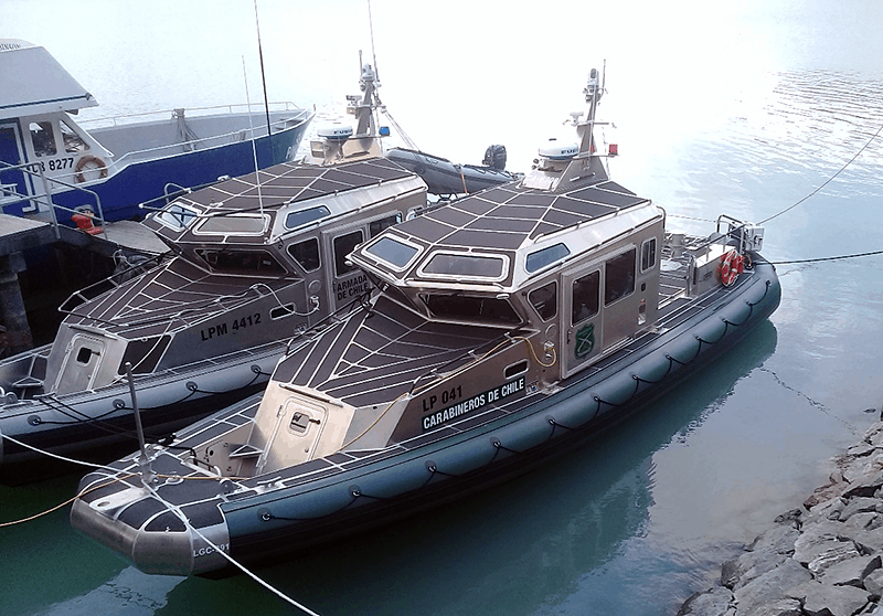 Barrett HF on surveillance boats in remote Chilean region Barrett HF on surveillance boats in remote Chilean region.